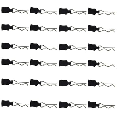 Blomiky 24pcs 1.0mm M001 Body Shell Clips with Pull Tabs Spare Parts for All 1/8 1/10 1/12 1/14 1/16 1/18 1/20 1/24 Remote Control Trucks / 14210 Clips 2