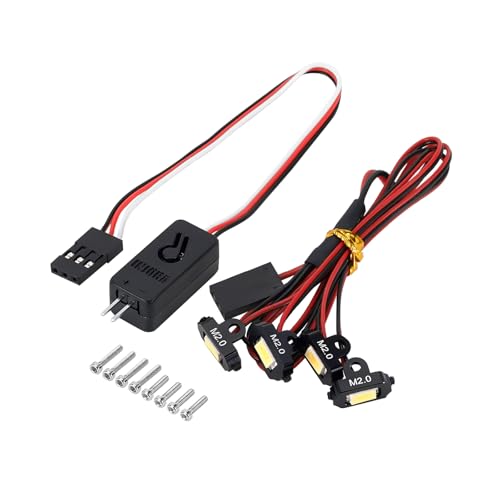 INJORA M2.0 Rock Lights with Controller for 1/18 RC Crawler, 4 White Lights