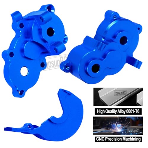 Center Gearbox Transmission Case Upgrades Part for 1/16 E-Revo/Mini Slash/Mini Summit,Aluminum Gearbox Differential Housings Hops Up,Navy Blue - color: Navy Blue/(for E-revo)
