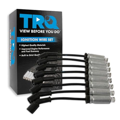 TRQ Ignition Spark Plug Wire Kit Set | For GMC Cadillac Chevrolet Pickup Truck SUV 5.3L 6.2L V8 - style: IWA69075