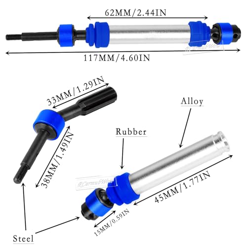 RC Driveshafts Axle Upgrades Part for 1/10 Slash 2WD(VXL),Hard Steel Front & Rear CVD Drive Shafts,2pcs,Silver &Navy Blue - color: Navy Blue(2pcs)