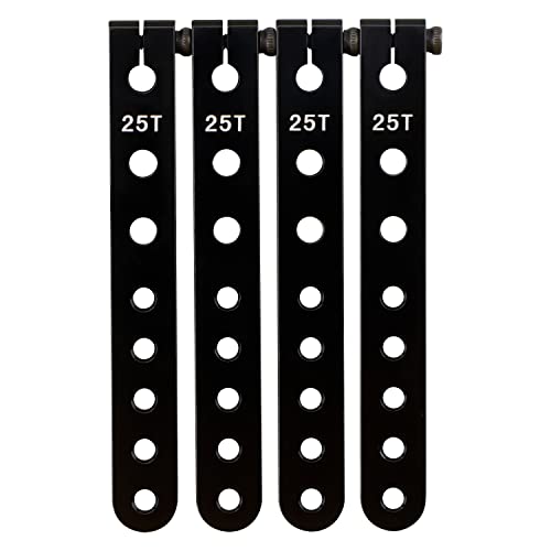 DJX 4PCS Aluminum 25T Servo Arm Horns for All 1:10 2WD/4WD ECX331007 RC Car (Black) - color: Black