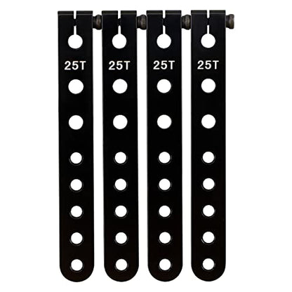 DJX 4PCS Aluminum 25T Servo Arm Horns for All 1:10 2WD/4WD ECX331007 RC Car (Black) - color: Black
