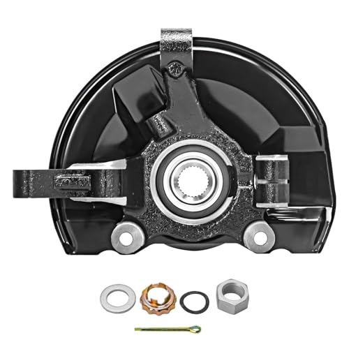 Detroit Axle - Front Steering Knuckles & Wheel Hub Bearings + Brake | Calipers w/Bracket Kit Replacement for Jeep Patriot Compass Dodge Caliber - size: 4BU48612/Kit