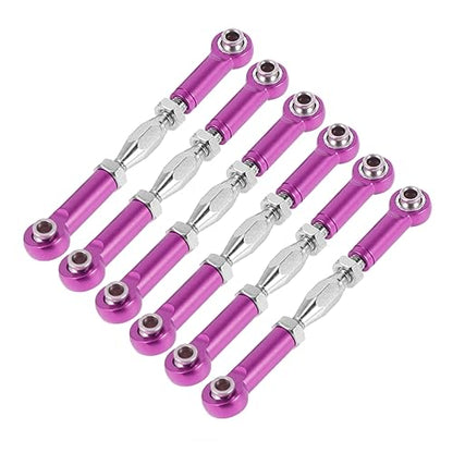 Adjustable Turnbuckle Rod Kit 71mm Aluminum for Car Rod Linkage Easy Install for 1/10 Vehicles