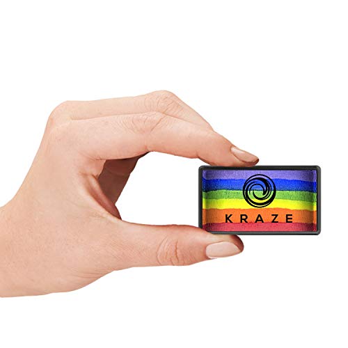 Dome Stroke - Essential Rainbow (25 gm), Professional 1-Stroke Split Cake, Hypoallergenic, Non-Toxic, Water Activated Face & Body Painting Makeup Supplies for Adults - color: Essential Rainbow