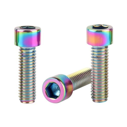 6Pcs Bike Screws M6x10 12 16 18 20 25 30 35mm Stainless Steel Socket Head Cap Allen Hex Bolt (Ranibow, M6 x20mm) - color: Ranibow, size: M6 x20mm