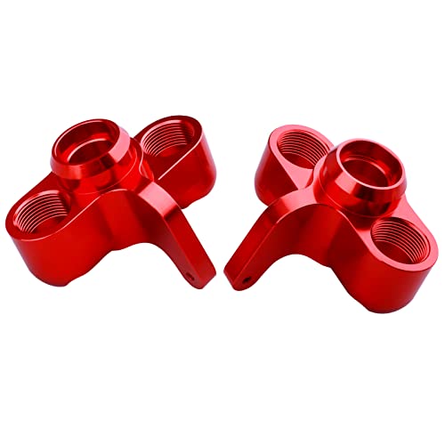 Aluminum Front Steering Blocks Steering Knuckle for Arrma 1/8 Kraton/Outcast/Notorious 6S BLX Upgrades Parts,Replace AR330505 (Red) - color: Red