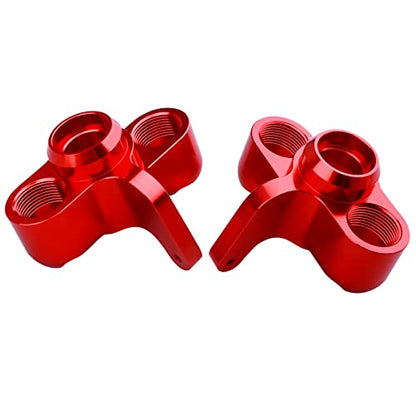 Aluminum Front Steering Blocks Steering Knuckle for Arrma 1/8 Kraton/Outcast/Notorious 6S BLX Upgrades Parts,Replace AR330505 (Red) - color: Red