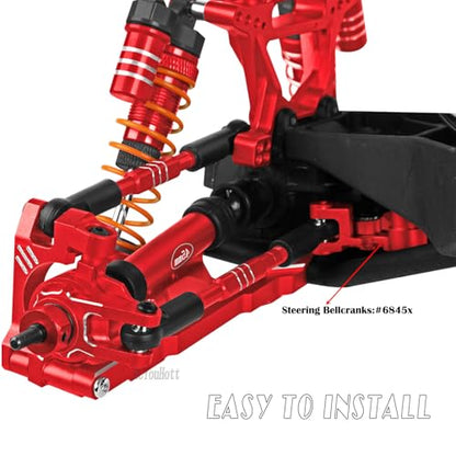 RC Upgrades Part for 1/10 Slash/Rustler/Stampede/Hoss 4x4 4WD VXL,Arm/Shocks/Caster Block,Steering Blocks,Stub Axle Carriers,Steering Bellcranks/Drive Shaft,Shock Tower/Links,Red - color: Red-(for 1/10）