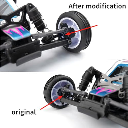 2Pcs Aluminum Caster Blocks C Hubs for Buggy Losi Micro-B/Micro-T | Alloy C Block Carrier C Seat Compatible with 1/24 Buggy Losi Micro-B RC Car Truck Upgrades