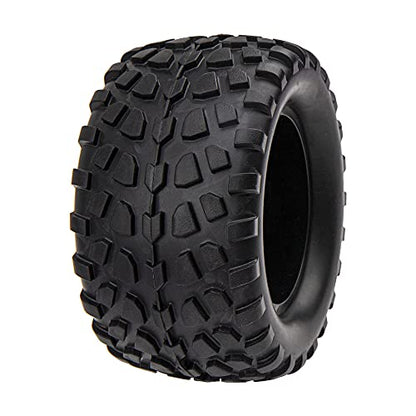 12mm Hub 5.07''OD Rubber Tires & Wheel Rim w/Foam Compatible with 1/10 Scale Traxxas Rustler Stampede HPI HSP Volcano Tamiya Blackfoot 1/10 Off-Road Crawler Monster Buggy Truck