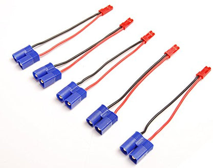 Lot (5) EC3 Male Plug to JST Male Connector Adapter 22awg Wire for RC ESC Power