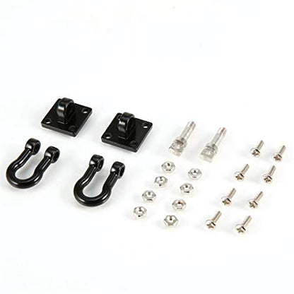 2 Pieces Trailer Towing Buckle RC Car Tow Hooks Accessory D Shackles Suitable for 1/10 RC Crawler Car Front Rear