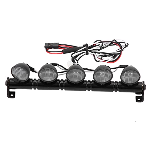 Pilipane 5 pcs LED RC Car Lights, RC Car Light Bar Kit, 1/10 Scale RC Crawler Car Roof Light Bar Spotlights Fit for for RC Crawler Car Truck Accessories