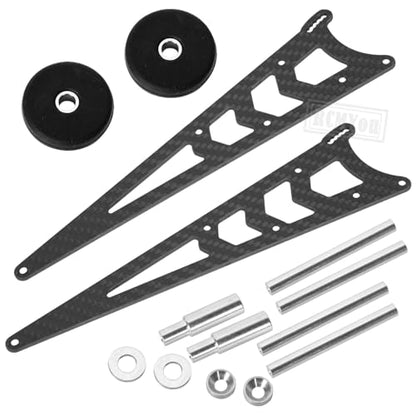 Carbon Fiber Tail Wheel Head up Wheel Upgrade Parts for 1/10 Bandit 2WD(VXL)/Rustler 2WD(VXL)/Slash 2WD(VXL),Carbon Fiber Adjustable Wheelie Bar Hop Ups