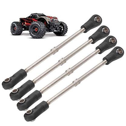 4Pcs Rear Upper Suspension Arm Tie Rod Linkage for /10 RC Car Truck, Metal Link, Easy Install Upgrade Parts fit Slash Rustler
