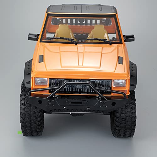 RC Crawler Body Cab & Back-Half Cage Body Shell for 1/10 RC Crawler TRX4 SCX10 90046 AT4 GEN 8 Scout II (Orange) - color: Orange