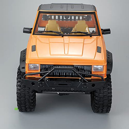 RC Crawler Body Cab & Back-Half Cage Body Shell for 1/10 RC Crawler TRX4 SCX10 90046 AT4 GEN 8 Scout II (Orange) - color: Orange
