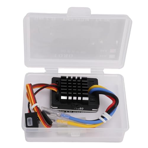 Aramox 80A Brushed Electronic Speed Controller, ESC with 6.5V5A BEC, for RC Car and Boat, Compatible with 540 550 Motors