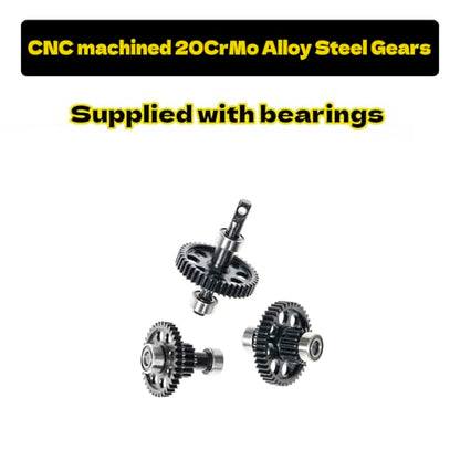 RampCrab Transmission Gear Set for TRX4M RC Car, Low Range (Crawl), Hardened Steel Gearbox Gears(40.3:1 Reduction Ratio), Upgrades Parts for TRX4-M Bronco Defender 1/18 RC Crawler Car - size: 40.3 / 1
