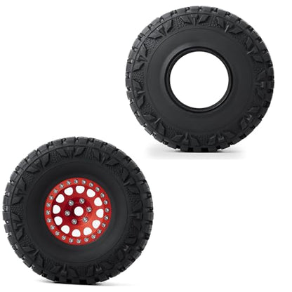 4PCS 1.9inch 112mm RC Rubber Wheel Tires with Foam Insert for 1/10 RC Crawler Car SCX10,TRX4,SCX10-II,Redcat Gen8 Gen7