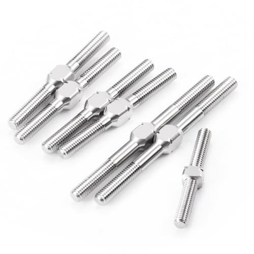 7PCS RC Titanium Turnbuckles Set Complete Turnbuckles Camber Link Toe Link Set for 1/10 Team Associated RC10CC RC Car Upgrades Parts Accessories