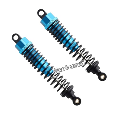 4Pack 1/10 RC Truck Car Adjustable Shock Absorber Damper 108004 Upgrade Parts 108mm Oil 108mm Oil Adjustable Alloy Aluminum Shock For 1:10 HSP 94188 94108 94111 Redcat Volcano (Blue) - color: Blue