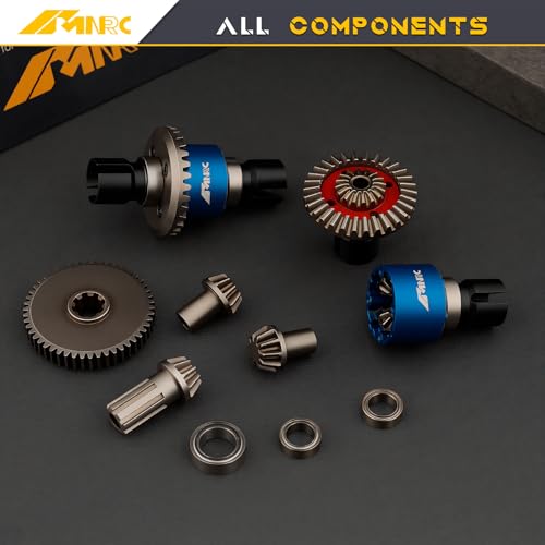 Steel 2PCS Differential Diff & Input Spur Gear Compatible with HyperGO 1/16 H16BM H16PL H16GT H16DR 16207 16208 16209 16210 1/14 14209 14210 14301 14303 Upgrades Part Blue - color: Blue