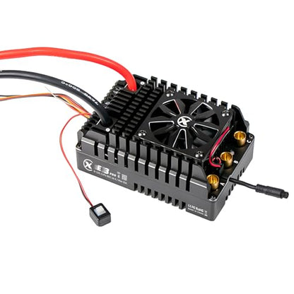 XC E3Pro Sensored Electric Brushless Motor Controller for RC Car, 6-12S Lipo,400A Continuous Current,10-25A、6.0/7.4/8.4V BEC,Applicable to 1/5,Support Turbo Timing and APP Control - size: E3Pro