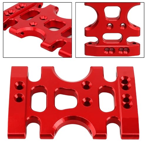 LCG Metal Skid Plate Transmission Mounting for Axial SCX10 Lower Center of Gravity Chassi 1/10 RC Crawler Upgrade (red) - color: Red