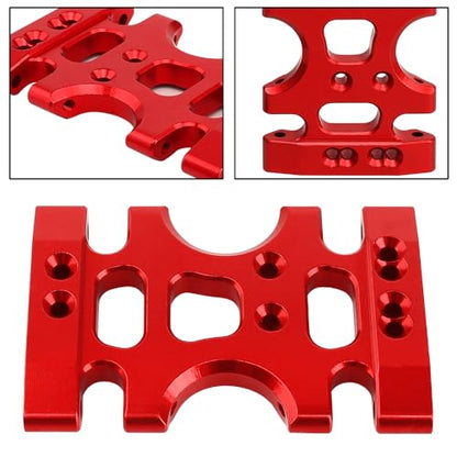 LCG Metal Skid Plate Transmission Mounting for Axial SCX10 Lower Center of Gravity Chassi 1/10 RC Crawler Upgrade (red) - color: Red