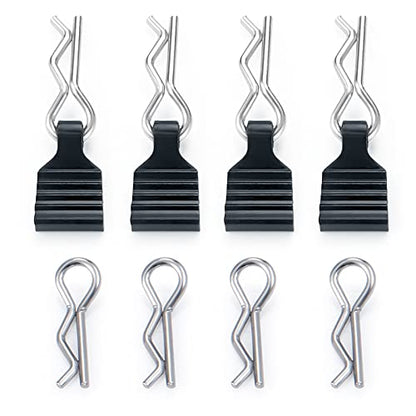 1 Set Body Clips Pins with Pull Tabs for 1/24 Axial Scx24 AXI90081 Deadbolt C10 AXI00002 B-17 AXI00005 AXI00005 Upgrade (Black) - color: Black