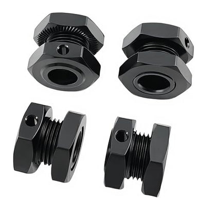 17mm Aluminum Wheel Hex Nut Kit for ARRMA Typhon Mojave Felony 6S (Black) | 1/8,1/7,Infraction,Limitless,ARAC9416 ARAC9763 ARA311035,CNC Machined,High Strength,Precision Fit,Wear Resistant - color: Black