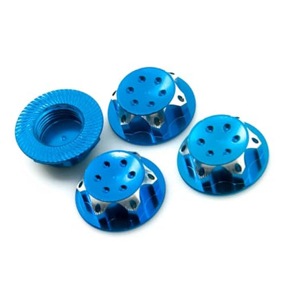 RC Cars Models Aluminum 11mm Hex Wheel Nuts Hub Cover for 1/8 RC Crawler Car Lock Self-Lock Replacement Upgrade Parts - color: Blue