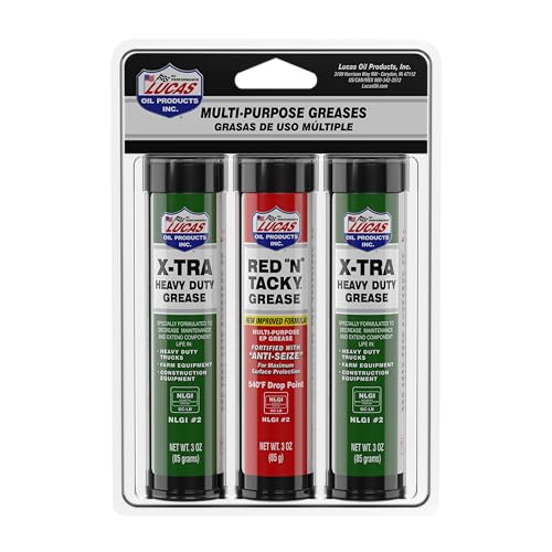 Lucas Oil 10315 Multi-Purpose Grease Combo Pack - 1 Red N Tacky 3 Ounce, 2 X-Tra HD 3 Ounce