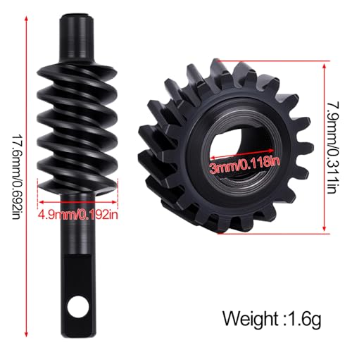 GOUPRC 2/14T Steel Differential Gear Worm Gear for SCX30 1/30 Axial RC Crawler Upgrades, 2 Pairs - style: 14T of 2 Pairs