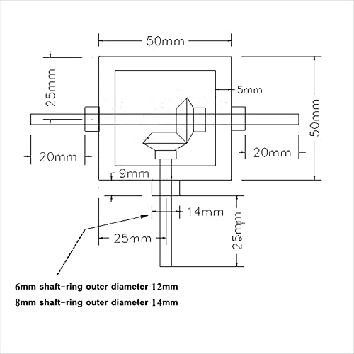 1:1 Right Angle Bevel Gearbox 1 Module 20 Teeth 90° Angle Drive Steering Gear Device Simple Mechanical DIY Module with 8mm Shaft - size: 8 mm shaft, style: 1 output shaft