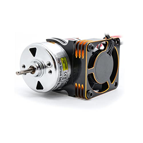 Lifehead 28000RPM Motor and ESC Cooling Fan Cooler RC Aluminum Cooling Fan for RC car 1/8 1/10 1/12 Scale 540 550 and Other Brushed/brushless Motors (red + Gold) 40 * 40mm - color: Gold (40*40*10mm)