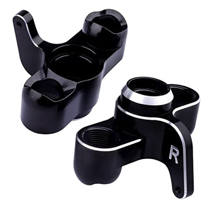 Aluminum Front Steering Blocks Steering Knuckle for Arrma 1/8 Kraton/Outcast/Notorious 6S BLX Upgrades Parts,Replace AR330505 (Black) - color: Black