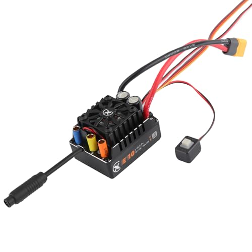 XC E10 Sensored Brushless ESC for 1/10 RC Car,2-4S 140A | Bluetooth APP Programming,6.0V/7.4V/8.4V BEC,Turbo Timing,Multiple protection,Smart Fan - style: XT60