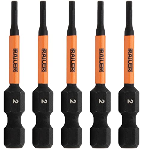 5pc 2mm Hex Bit Set 2 Inch S2 Steel Impact Allen Wrench Screwdriver Bits | Precision machined hex tip for machinery & furniture assembly. Extended 2" reach for quick-release 1/4" hex chucks. - size: 0.079 in