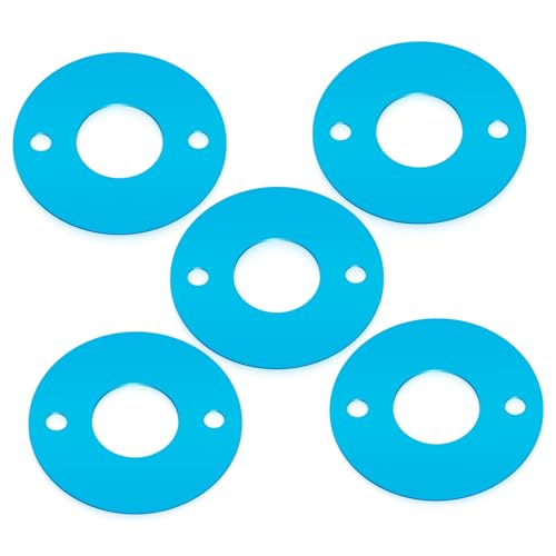Aluminum Blue Anodized Washers Motor Spacer Motor Mount Washer Plate Motor Mount Washers Shims Compatible with Tamiya TT01/TT02/M07/M08/TA02 1/10 RC Car Motor Protection Gasket