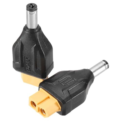 MECCANIXITY 2 Pack XT60 Adapter, XT60 Female to DC5521 Male 5.5 x 2.1mm Wireless Adapter, XT60 Connectors Wireless for Solar Panel, Laptop Power Supply - style: XT60 Female to DC5521 Male