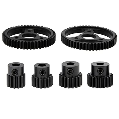 DKKY 6PCS 32P M0.8 Metal Hardened Steel Gear 53T 50T Spur Gear with 13T 15T 17T 19T Pinion Gear Set for TRX4 1/10 Slash 4x4/VXL/Stampede 4x4/VXL/Rustler 4X4/VXL/Summit/T-Maxx Replace #3956