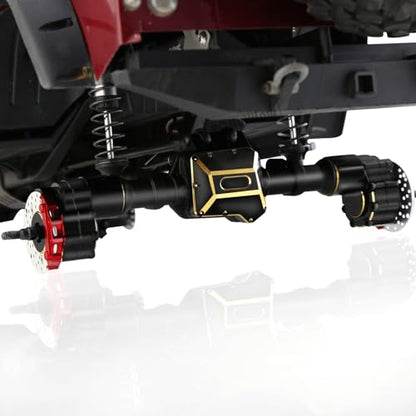 RC Brass Diff Cover,Inner Front Portal Steering Knuckles,Outer Portal Knuckle Cover,Front Rear Caster Blocks C Hub Carrier,Upgrades Part for 1/10 TRX4 TRX6 RC Crawler Car,Black