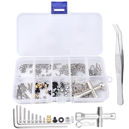 271pcs M1.4 RC Screw Kit Screws Assortment Set Hardware Fasteners for Axial SCX24 1/24 RC Crawler Deadbolt C10 Jeep AXI90081 AXI00001 AXI00002