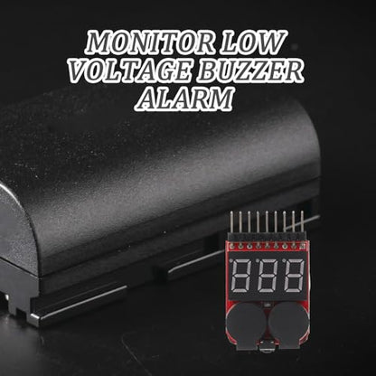 Generic Lithium Ion Battery Tester Digital Volt Gauge Low Voltage Alarm Battery Checker Voltage Checker