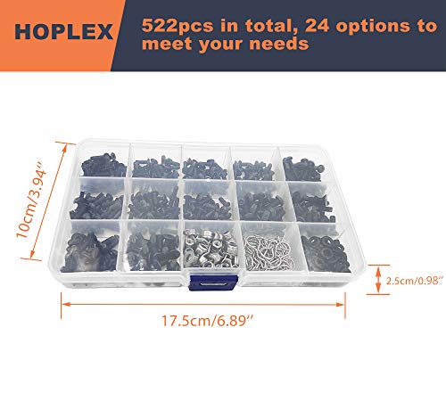 522PCS Universal RC Screw Kit Screw Assortment Set for Traxxas Redcat Arrma | Hardware Fasteners for Axial RC4WD HSP HPI SCX10 Losi 1/8 1/10 1/12 1/16 Scale RC Crawler Cars Trucks
