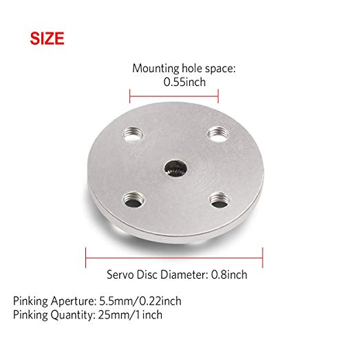 10Pcs Servo Horn Metal Aluminum 25T Silvery Servo Disc for Robot Mechanical Claw Rc Car Helicopter Mg945 Mg995 Mg996